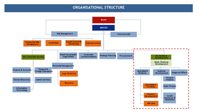 NEXIM Bank organisational structure